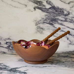 Braided <b>Wood</b> <b>Salad</b> <b>Servers</b> <b>wood</b> serving Bowl - Product Image 2