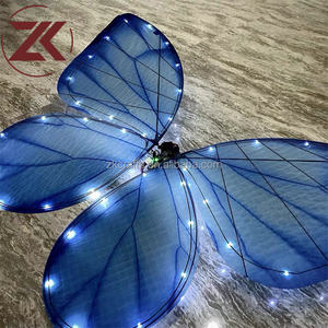 ZKAI Papillon bionique lumineux LED fantastique, violet, télécommandé, papillon volant pour décoration d'événements et de mariages - Product Image 2