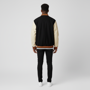 Veste d'hiver pour homme personnalisée OEM, manches longues, col rabattu, toile imperméable, veste universitaire en gros - Product Image 2