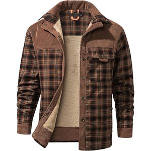 Veste en flanelle à carreaux pour homme sur mesure, tissu en tartan, veste décontractée d'hiver, fabricant en gros - Product Image 2