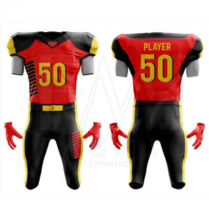 Ropa de fútbol americano de media manga de Color sólido, diseño de Pekín personalizado, secado rápido y transpirable para hombres de talla grande de Sialkot - Product Image 1