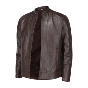 Men's High Quality Custom Design New Fashion Cowhide <b>Genuine</b> <b>Leather</b> <b>Jacket</b> - Product Image 3