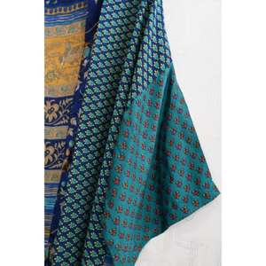Kimono Boho de Talla Grande, Transpirable, Hecho a Mano, de Seda, con Cuello en V, Estilo Patchwork, Estampado Indio, Largo hasta la Rodilla, Ropa de Estar por Casa - Product Image 3