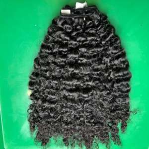 Proveedor al por mayor extensión de cabello brasileño vietnamita de Camboya, cabello humano ondulado de cuerpo recto de hueso curil birmano virgen crudo - Product Image 5