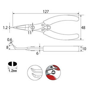 Top <b>Needle</b> <b>Nose</b> Bent <b>Pliers</b> Jewelry Making Tools High Precision Stainless Steel - Product Image 3
