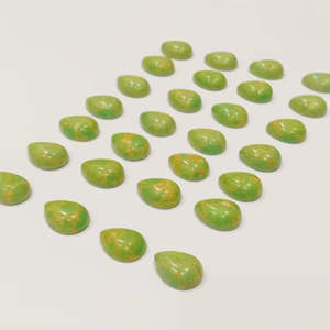 คุณภาพสูง AAA พลอยหลวมสีเขียวขุ่นทองแดง Cabochon ลูกแพร์พลอยสีเขียวขุ่น - Product Image 1