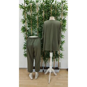 ชุดคู่ผ้าวิสโคสผสมฝ้ายลายละเอียด รุ่น 22389 - สีกากี - Product Image 6