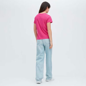 Chemise en coton pour femmes, décontractée, à manches courtes, douce, respirante, légère, haut d'été, confortable, à porter au quotidien, tendance - Product Image 2