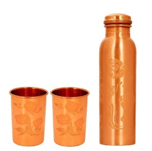 Fourniture directe d'usine de flacon infusé en cuivre de 650 ML Tradition ancienne à l'hydratation moderne Boisson directe Meilleure bouteille en cuivre - Product Image 1