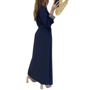 High Quality Modest Eid <b>Full</b>-<b>Length</b> Abaya Dress for Muslim Women Simple Butterfly Khimar <b>Cardigan</b> Dubai Kaftan for Islamic - Product Image 5