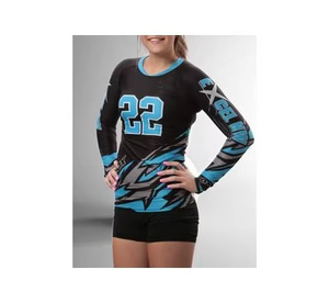 Razers Impex Customizable Unisex <b>Volleyball</b> Jersey Heat-Transfer Printing 100% Polyester 180g Fabric Front Back Logo Positions - Product Image 3