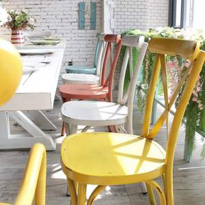 Chaises de salle à manger d'intérieur et d'extérieur en métal pour restaurant Quantité en vrac de haute qualité vintage usage unique et moderne maison hôtel restaurant - Product Image 3