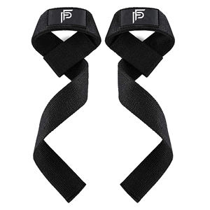 Sangles de musculation noires, sangles de musculation pour la musculation, accessoires de fitness pour femmes et hommes - Product Image 1