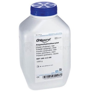 Poudre acrylique transparente Dentaurum Orthocryl 1 kg pour équipement et accessoires de thérapie orale - Product Image 1