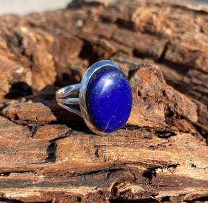Lapis Lazuli Statement Ring 925 Sterling Silver Vintage Design Handmade Unique Fashion Jewelry <b>Gift</b> For Women Men - Product Image 5