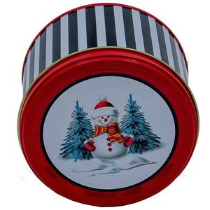 Kontensan EF14041 1.2L <b>Black</b> Snowman Decorative <b>Storage</b> <b>Box</b> with Round Design 140x90mm Capacity Turkey - Product Image 4