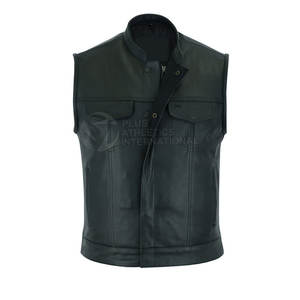 Producto portátil Chaleco de cuero Hombres Cuero grueso Cómodo Chaleco de cuero profesional - Product Image 5