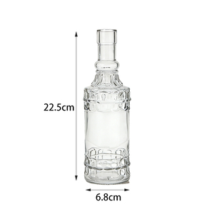 Bouteille <span class=keywords><strong>en</strong></span> verre décorative rose <span class=keywords><strong>vintage</strong></span>, vase gaufré pour centre de table de mariage, décoration de luxe pour la maison, verre épais, <span class=keywords><strong>vente</strong></span> <span class=keywords><strong>en</strong></span> gros - Product Image 4