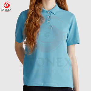 Camisetas de golf de mujer diseñadas a la moda Camiseta polo con impresión gráfica personalizada al por mayor - Product Image 1