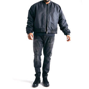 Chaqueta Bomber de lona de alta calidad con cuello levantado para hombre en nueva moda y nuevo estilo - Product Image 5