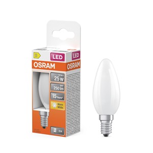 สำหรับหลอดไฟ LED OSRAM OSR รุ่น Candle Light กำลังไฟสูงสุด 1.8 วัตต์ 250LM Bl-6 VPE - Product Image 1