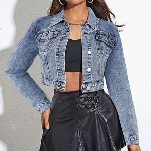 New <b>Women's</b> Cotton Denim Blue Oversized Long Styling Denim Jackets <b>Women's</b> Jean Jacket Wholesale Denim Jacket <b>Women</b> Casual <b>Coats</b> - Product Image 1