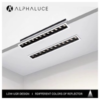 Plafonnier LED décoratif encastré 4 pouces, spot multi-têtes, double COB, downlight rectangulaire couleur 3 grilles pour la maison
