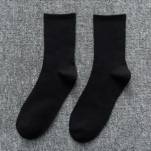 Chaussettes en coton pour hommes Grande taille Plus grande taille 45 46 48 Chaussettes courtes de ville blanches Classiques Sox Hip Hop Hombre Male - Product Image 6