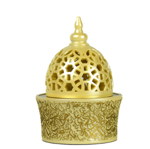 Quemador de incienso chapado en oro, último diseño, quemador de incienso de Metal portátil de Oriente Medio Bakhoor DE LA India - Product Image 6