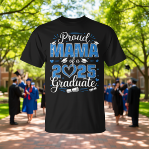 T-Shirt 'Proud Mama 2025' per Laureati, Design Divertente e Festivo per la Classe del 2025, Ideale per Promozioni - Product Image 3