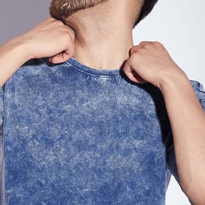 2025 T-shirt Hip Hop Vintage pour hommes lavé à l'acide Design surdimensionné à épaules tombantes avec coton lourd à séchage rapide pour hommes - Product Image 2