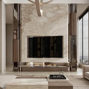 Ensemble de meubles TV en bois de luxe, style minimaliste moderne, avec tiroirs de rangement, pour salon, ferme et chambre à coucher - Product Image 6