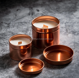 Best Sale Shiny Mini Wax Tin Jar Candle in low Price For Home Christmas New Year Decoration - Product Image 3