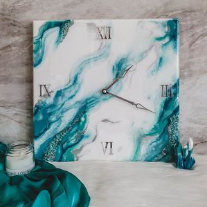 APPEARANCE Epoxy Resin <b>Wall</b> <b>Clock</b> Epoxy Resin Living Room best qulatiye Furniture Home <b>Decor</b> <b>Wall</b> <b>Clock</b> Customized best - Product Image 1