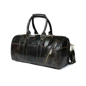 กระเป๋าเดินทางทรงดัฟเฟิลกระเป๋าเดินทางสะพายไหล่หนังแท้วินเทจ100% ตามสั่ง - Product Image 2