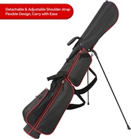 Sac de support de golf compact en nylon léger à double sangles multi 6 poches avec capuche de couverture de pluie sacs de golf portables sacs avec logo personnalisé
