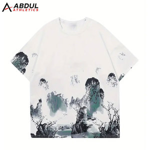 เสื้อยืดโอเวอร์ไซส์ผู้ชาย เสื้อยืดทรงหลวมระบายอากาศได้ดี สำหรับสวมใส่ในฤดูร้อน สไตล์สตรีทแวร์ และชีวิตประจำวัน - Product Image 1