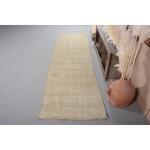 Alfombra turca vintage de 33x124 pies, área grande, rectángulo, minimalista, detalles amarillos, látex de lana para sala de estar, pasillo, Patchwork - Product Image 2