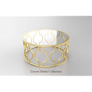 โต๊ะข้างโลหะกระจกสแตนเลสทำจากโลหะและโต๊ะกลางสีทองดีไซน์ที่เป็นเอกลักษณ์อุปกรณ์เฟอร์นิเจอร์มาใหม่ล่าสุด - Product Image 1