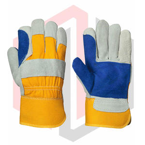 Gants de travail en cuir de protection Résistance à la chaleur Résistant à la déchirure Caractéristiques respirantes Longueur personnalisable pour le jardinage Agriculture - Product Image 1