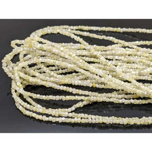100% Natural <b>Light</b> Yellow Uncut Diamond Bead Loose <b>Cube</b> Diamonds - Product Image 1