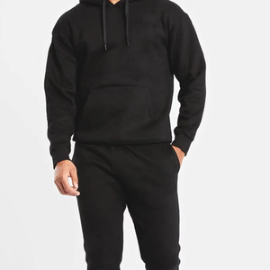 กางเกงวอร์มและเสื้อสเวตเชิ้ตผ้าฟลีซบุขนกำมะหยี่คุณภาพสูง สไตล์วินเทจ ระบายอากาศได้ดี มีฮู้ด เอวยางยืด รับผลิตตามสั่งพร้อมสกรีนโลโก้ - Product Image 3