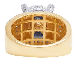 Luxury Halo Bridal <b>Ring</b> with Silver Gold Plated Moissanite Diamond <b>Statement</b> Iced Out Jewelry <b>for</b> <b>Women</b> - Product Image 5