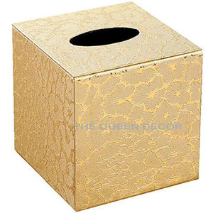 Luxury High Quality Diamond <b>Hammered</b> Metal Tissue Box <b>Holder</b> Home Decorative Bathroom Accent - Product Image 4