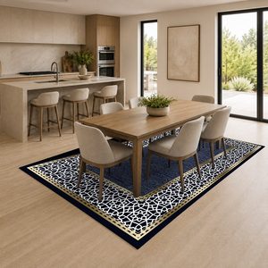 Tapis de salon multicolores neutres modernes vintage imprimés numériquement, lavables en machine, en chenille, antidérapants, vente en gros RUGS DEPOT LXDP-0516 - Product Image 4
