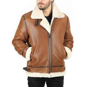 Veste en cuir pour hommes Top Design 100% de haute qualité avec doublure en fourrure à manches longues pour un prix raisonnable conception personnalisée disponible - Product Image 1