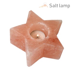 Elegancia en cada estrella brillante: portavelas de sal en forma de estrella rosa claro del Himalaya de Sian Enterprises - Product Image 6