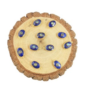 Pierre de lune arc-en-ciel avec Labradorite, Double pierre précieuse 14x10mm, ensemble de lunette ovale en Vermeil doré, pendentif en pierre précieuse - Product Image 3