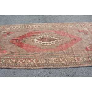 5x11.3 ft Rug, Turkish Vintage Rug, <b>Red</b> <b>Wool</b> Rug - Product Image 4