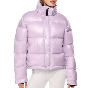 Chaqueta acolchada clásica para mujer, diseño a prueba de viento de manga larga con ajuste acogedor para chaqueta acolchada diaria de invierno para mujer - Product Image 1